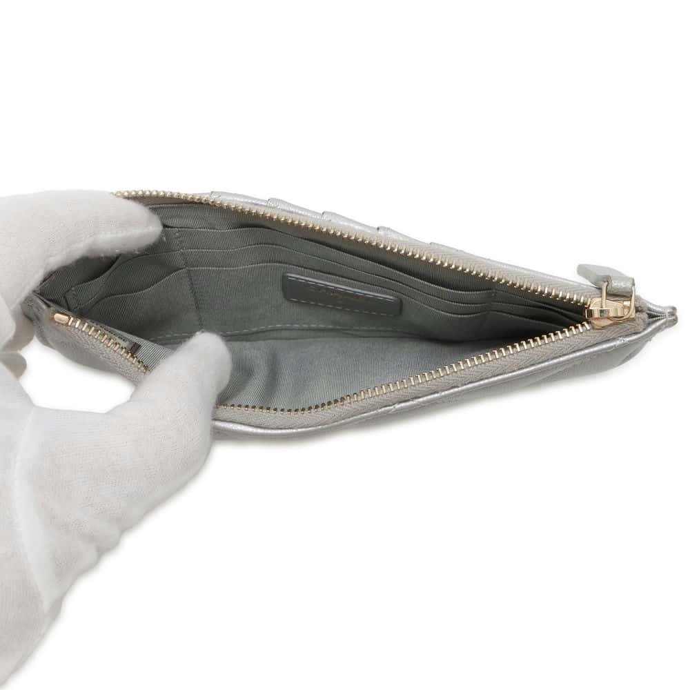 CHANEL Phone & Card Case SilverAP1182 Lambskin
