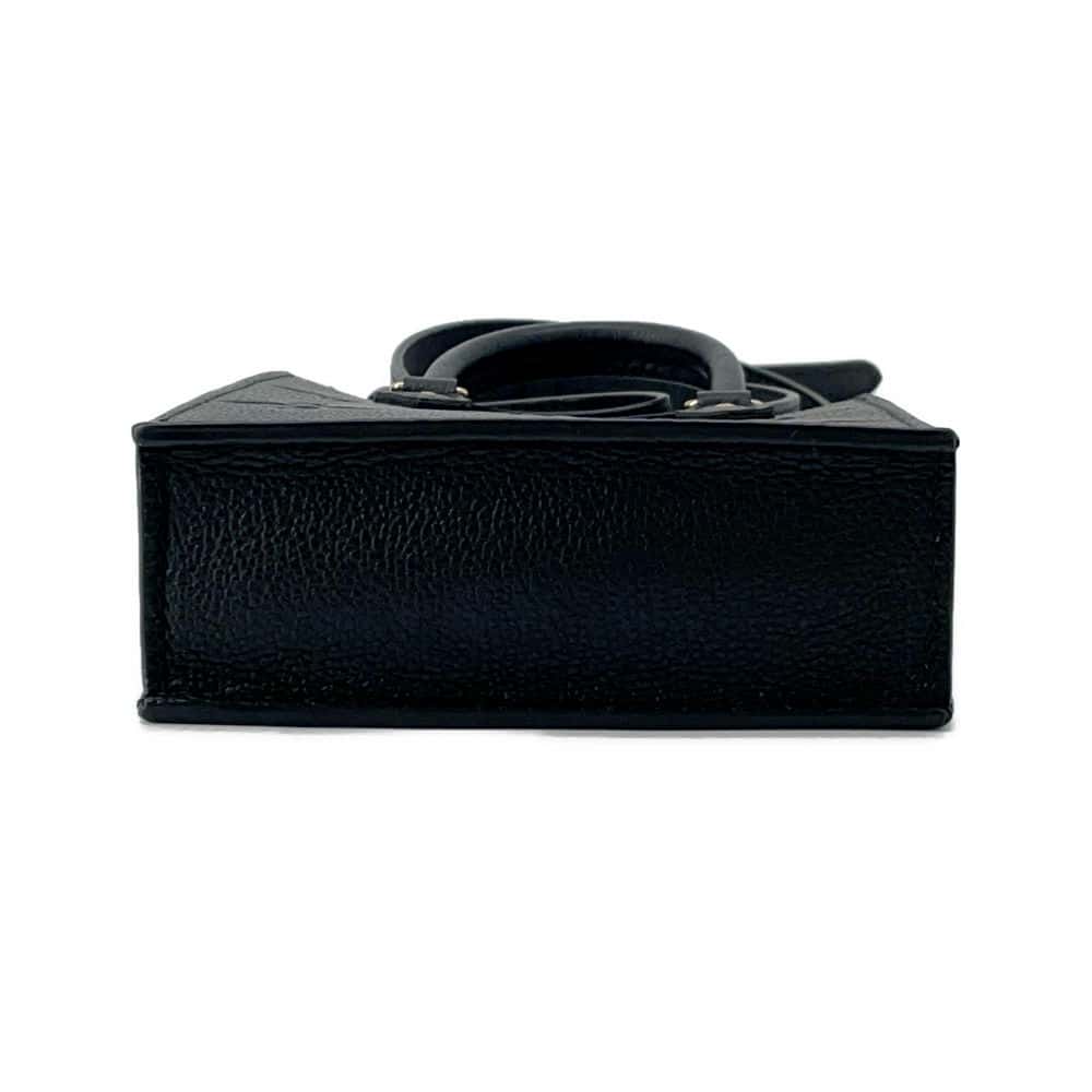 LOUIS VUITTON Petit Sac Plat Noir M81417 Monogram Empreinte Leather