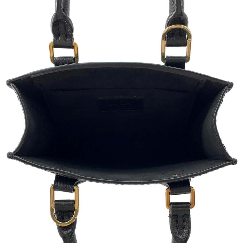 LOUIS VUITTON Petit Sac Plat Noir M81417 Monogram Empreinte Leather
