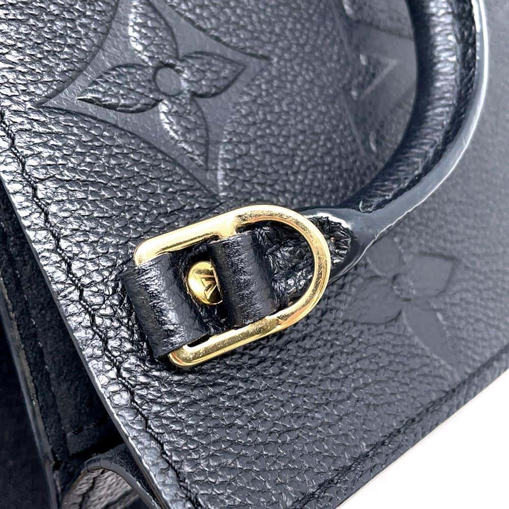 LOUIS VUITTON Petit Sac Plat Noir M81417 Monogram Empreinte Leather