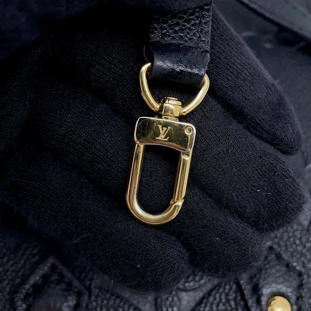 LOUIS VUITTON Petit Sac Plat Noir M81417 Monogram Empreinte Leather