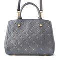 LOUIS VUITTON Montaigne Gris Silver M51727 Monogram Empreinte Leather Size BB