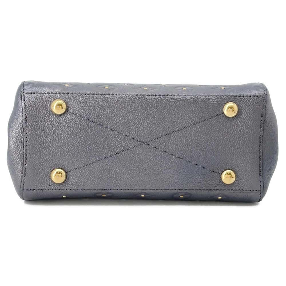 LOUIS VUITTON Montaigne Gris Silver M51727 Monogram Empreinte Leather Size BB