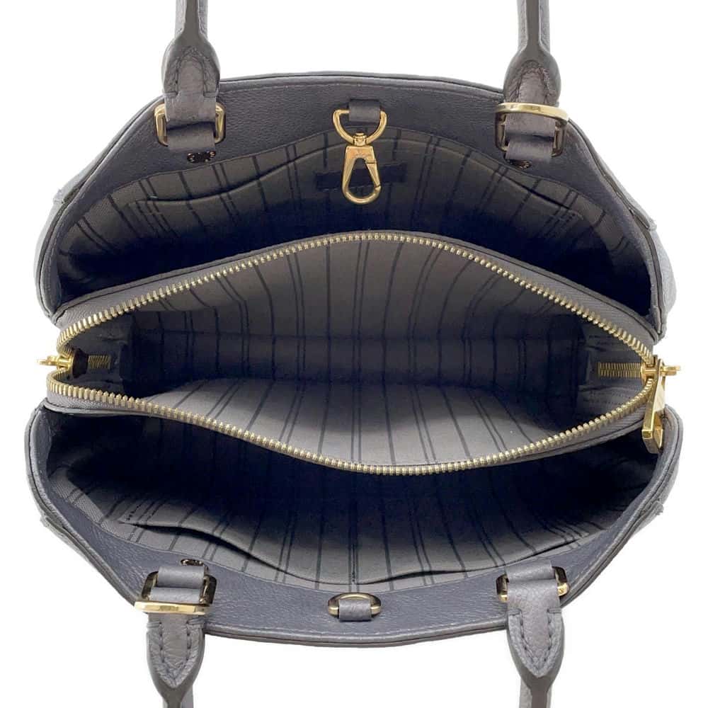 LOUIS VUITTON Montaigne Gris Silver M51727 Monogram Empreinte Leather Size BB