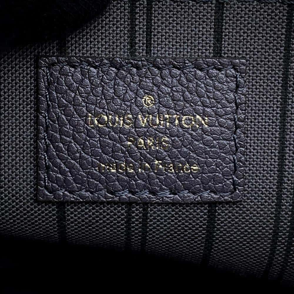 LOUIS VUITTON Montaigne Gris Silver M51727 Monogram Empreinte Leather Size BB