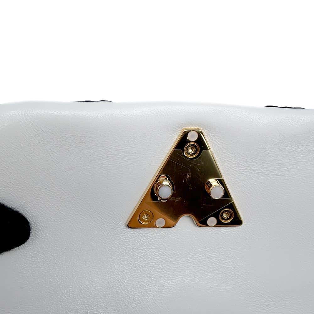 LOUIS VUITTON PICO GO-14 Maltage White/Noir M23762 Lamb Leather LV Twist