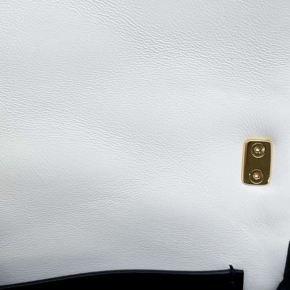 LOUIS VUITTON PICO GO-14 Maltage White/Noir M23762 Lamb Leather LV Twist