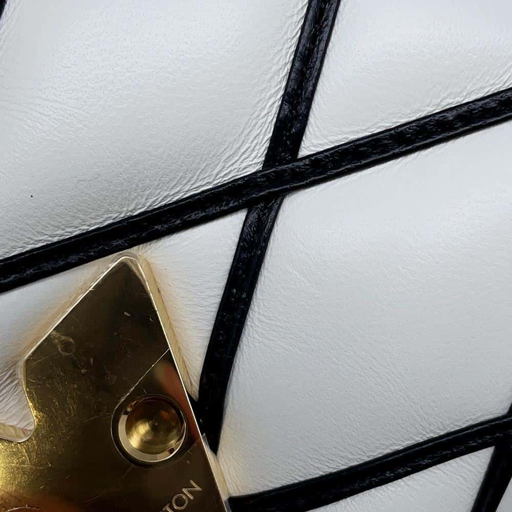LOUIS VUITTON PICO GO-14 Maltage White/Noir M23762 Lamb Leather LV Twist