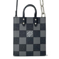 LOUIS VUITTON Sac Plat Noir N60479 damier checkerboard Size XS