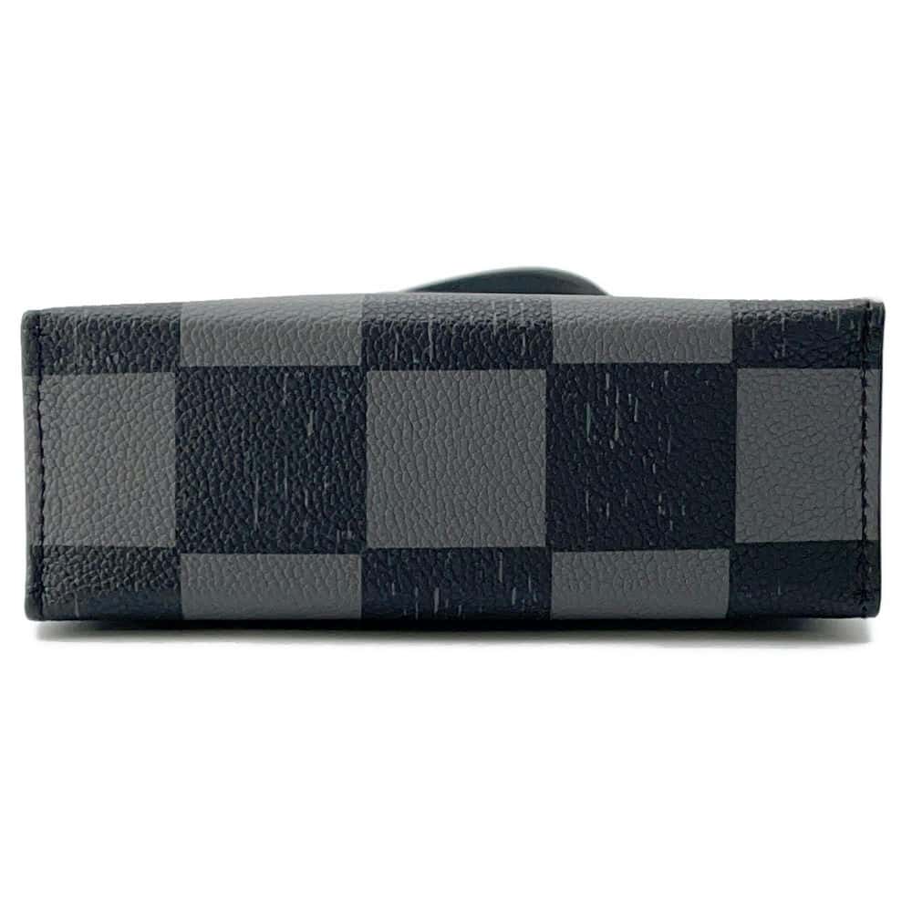 LOUIS VUITTON Sac Plat Noir N60479 damier checkerboard Size XS