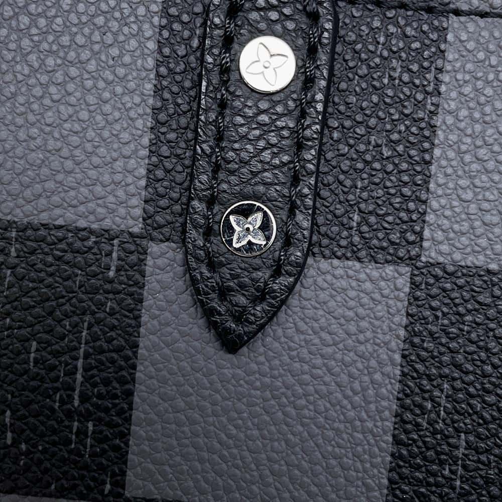 LOUIS VUITTON Sac Plat Noir N60479 damier checkerboard Size XS