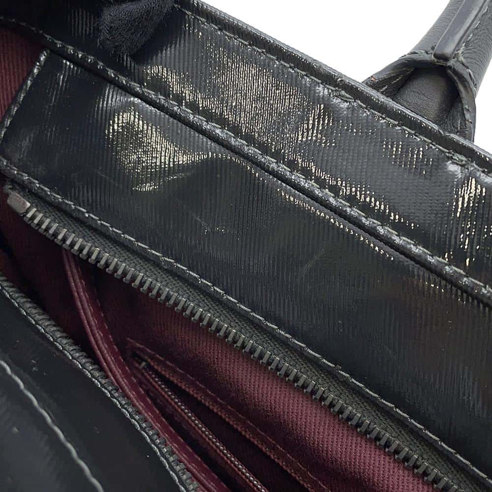 CHANEL Matelasse Tote Bag Black Patent Leather
