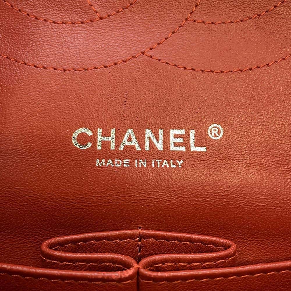 CHANEL Matelasse W Flap ChainShoulder Bag RedA58600 Caviar Leather Size 30