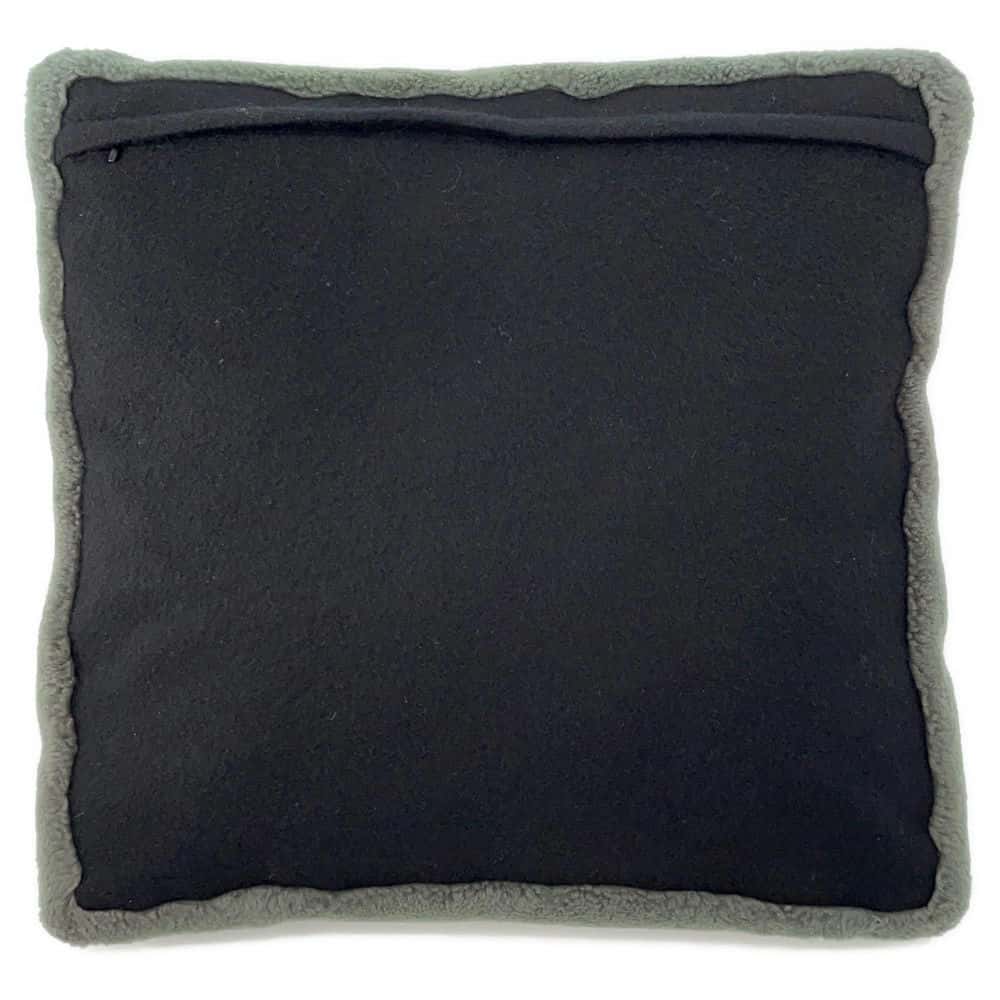 CHANEL CC Logo Cushion Black/White/Khaki Cashmere100% Mouton100%