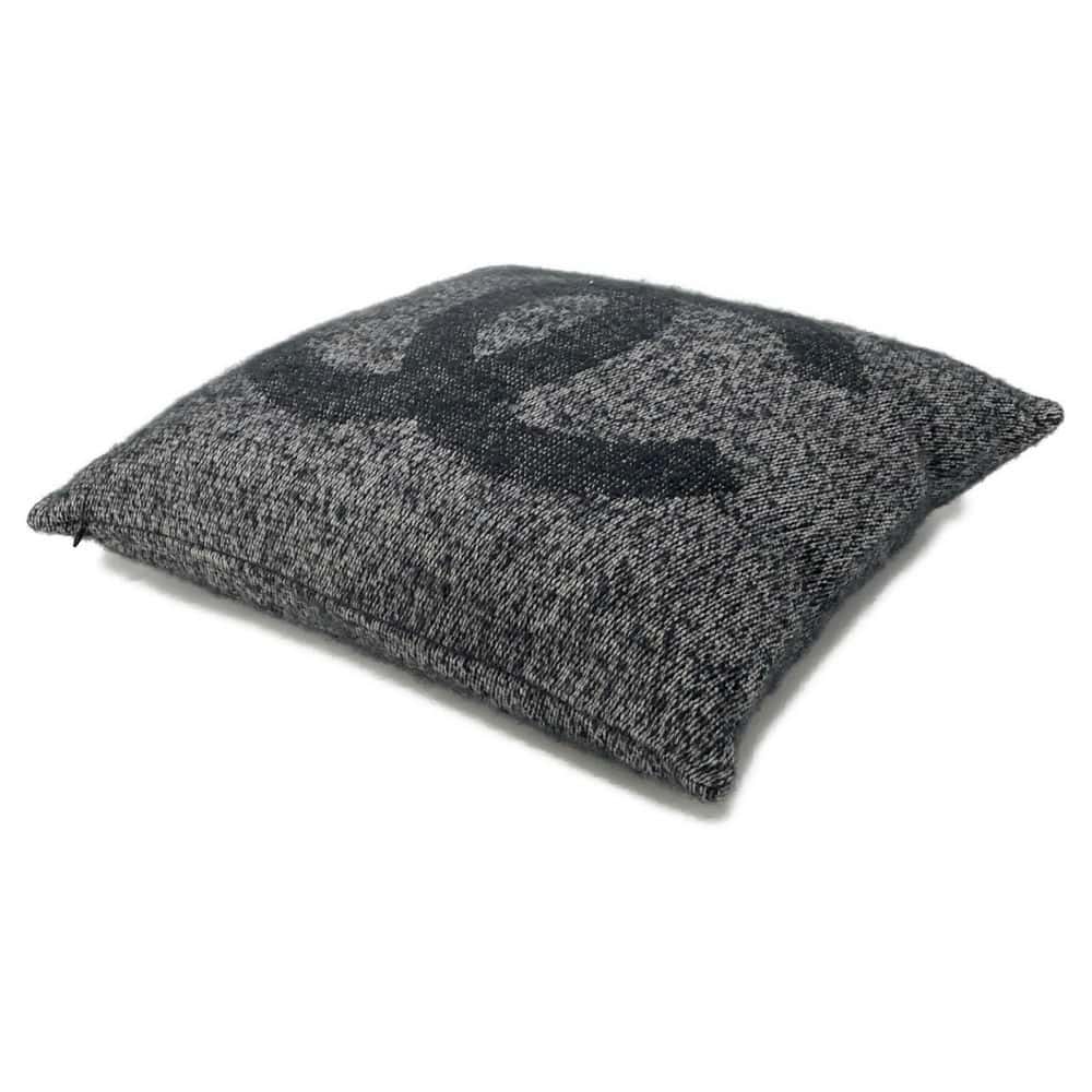 CHANEL CC Logo Cushion Black Cashmere94% Silk6%