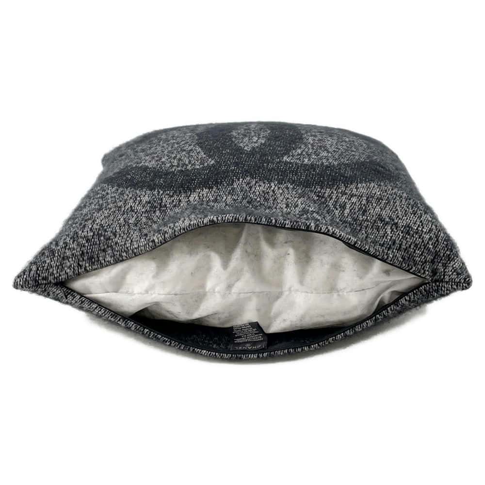 CHANEL CC Logo Cushion Black Cashmere94% Silk6%