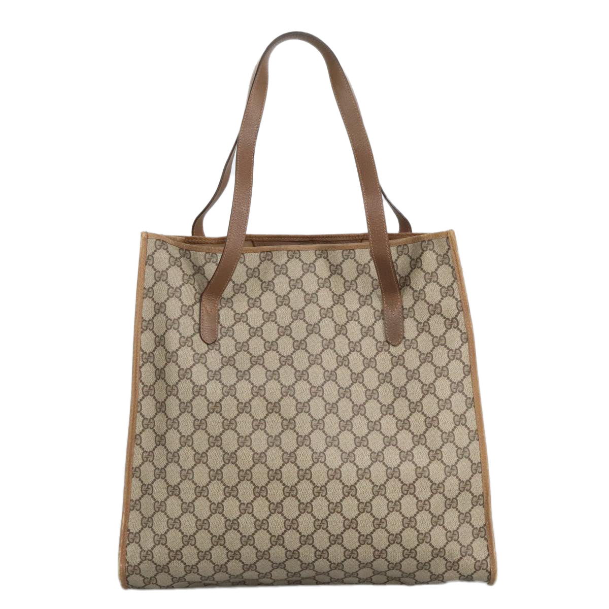 GUCCI GG Supreme Tote Bag PVC Leather Beige Gold 40 02 998 97520