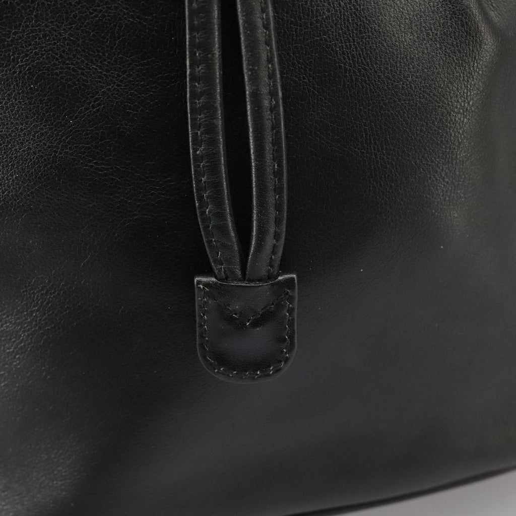 GUCCI Bamboo Hand Bag Leather 2way Black Gold 001 2855 1657 0 97521
