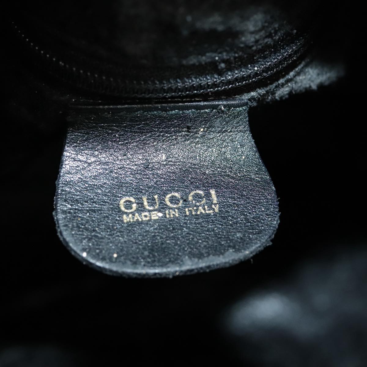 GUCCI Bamboo Hand Bag Leather 2way Black Gold 001 2855 1657 0 97521