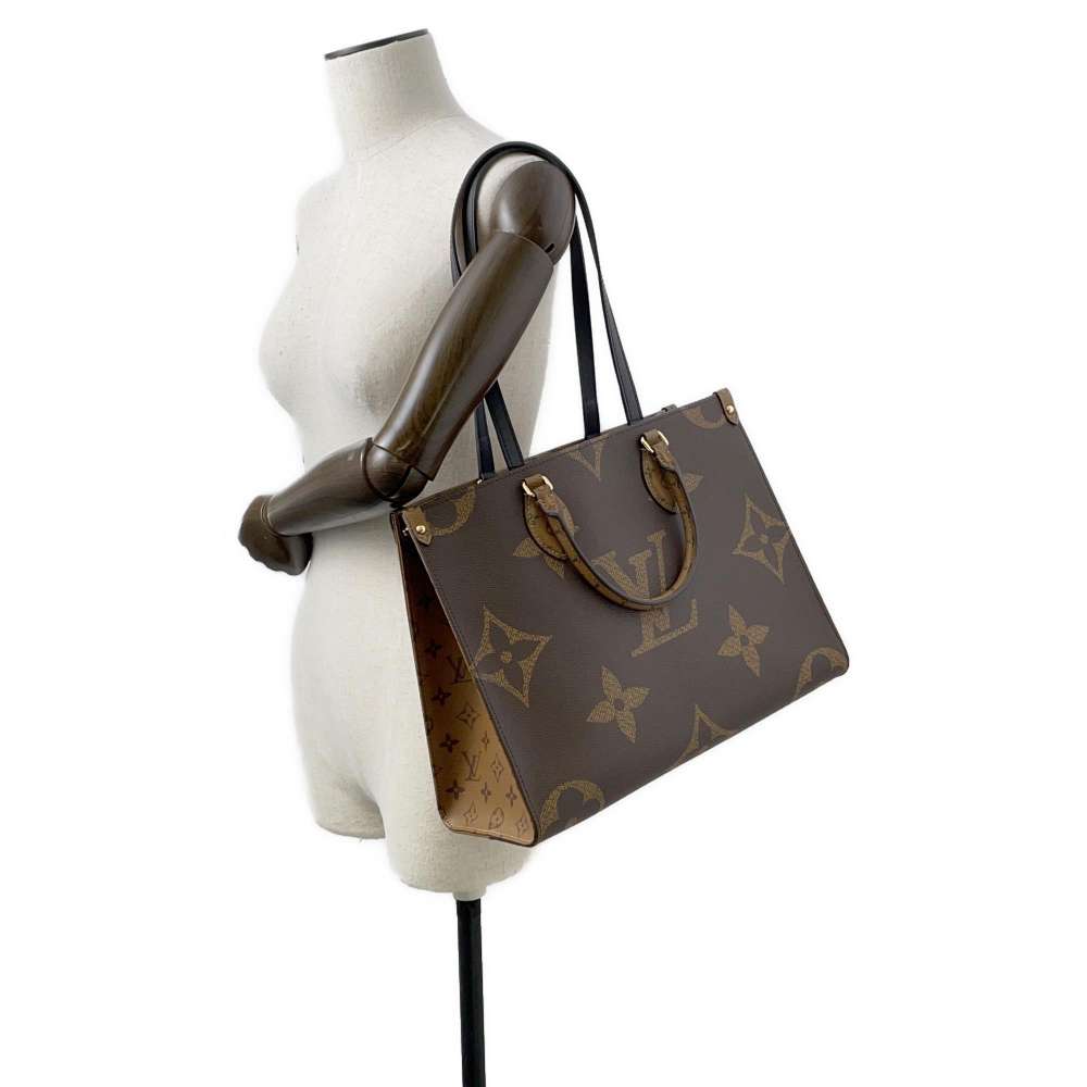LOUIS VUITTON Onthego Red M45321 Monogram Monogram Reverse Canvas Monogram Giant Size MM