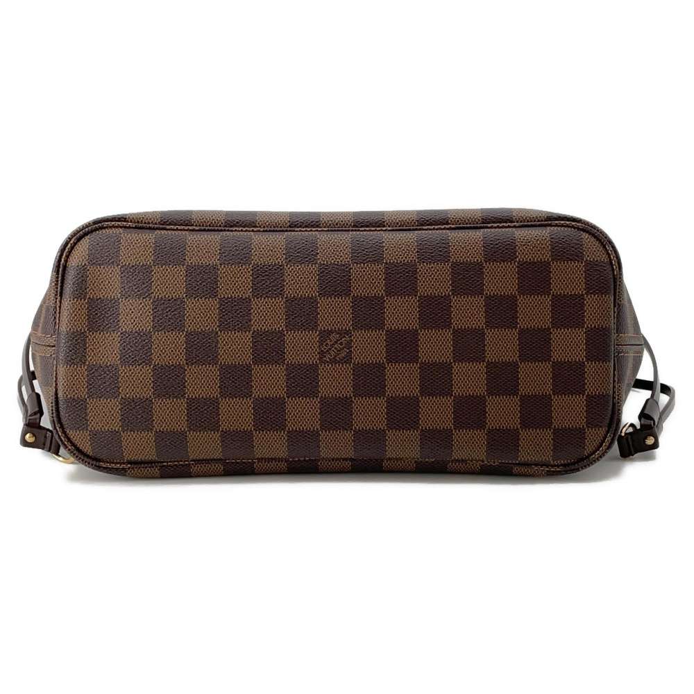 LOUIS VUITTON Neverfull Red N51109 Damier Ebene Canvas Size PM