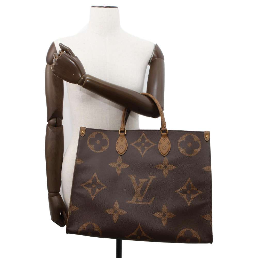 LOUIS VUITTON Onthego Red M45320 Monogram Monogram Reverse Canvas Monogram Giant Size GM