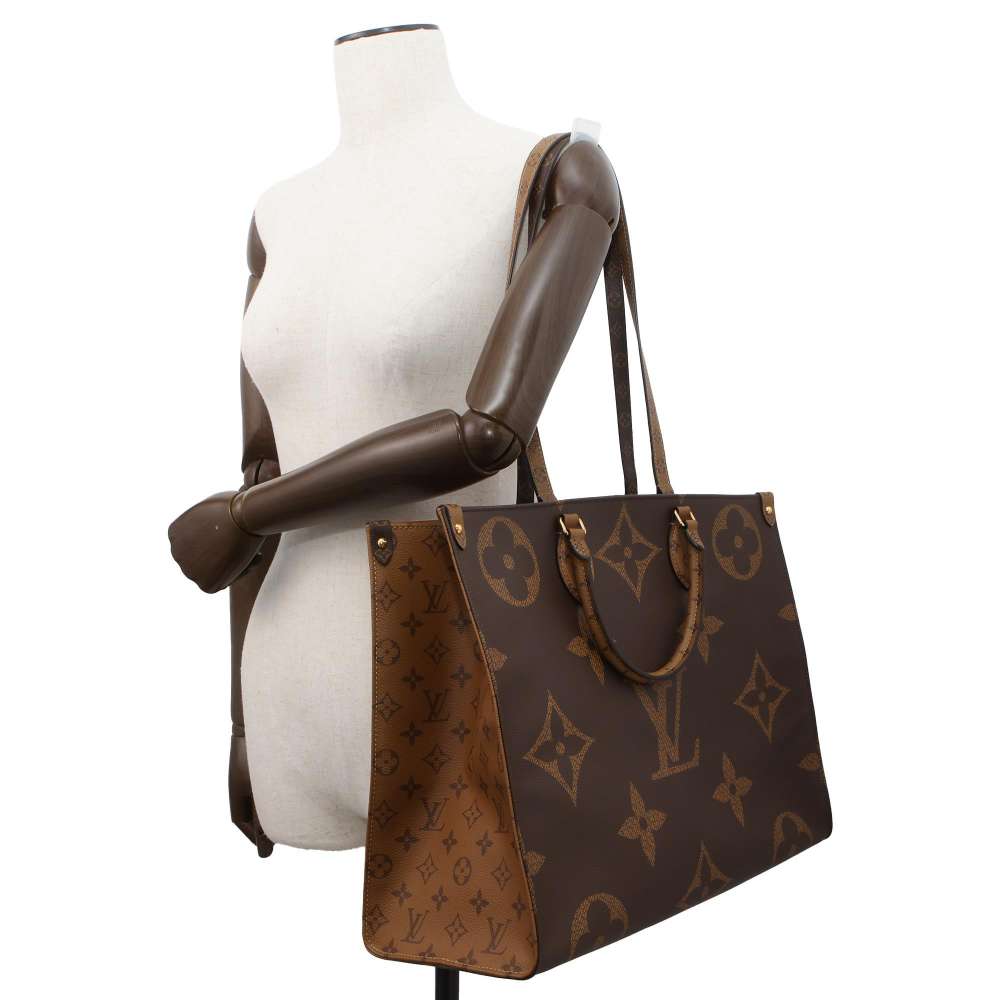 LOUIS VUITTON Onthego Red M45320 Monogram Monogram Reverse Canvas Monogram Giant Size GM