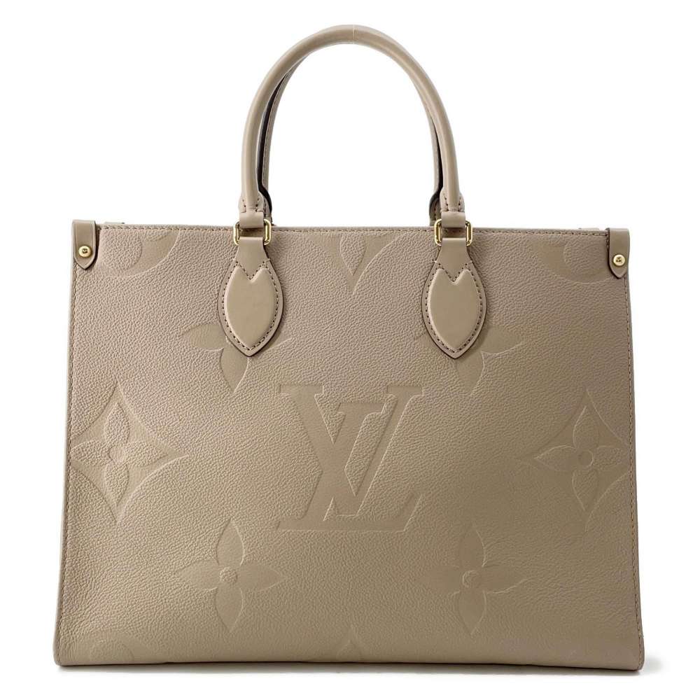 LOUIS VUITTON Onthego Tourterelle M45607 Monogram Empreinte Leather Size MM