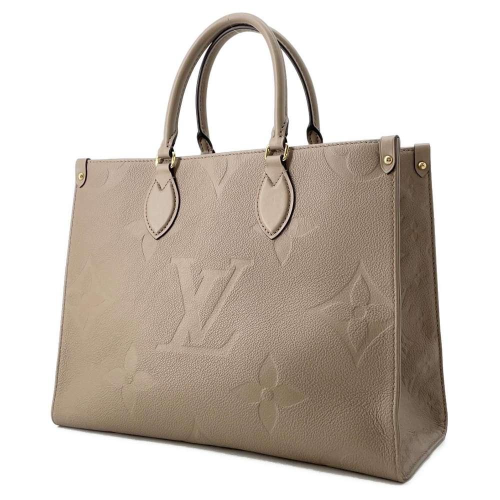 LOUIS VUITTON Onthego Tourterelle M45607 Monogram Empreinte Leather Size MM