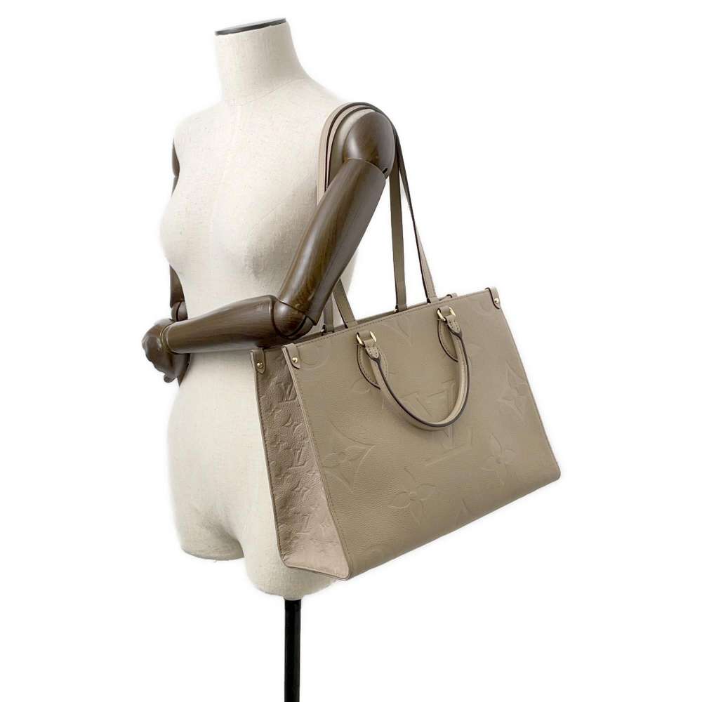 LOUIS VUITTON Onthego Tourterelle M45607 Monogram Empreinte Leather Size MM