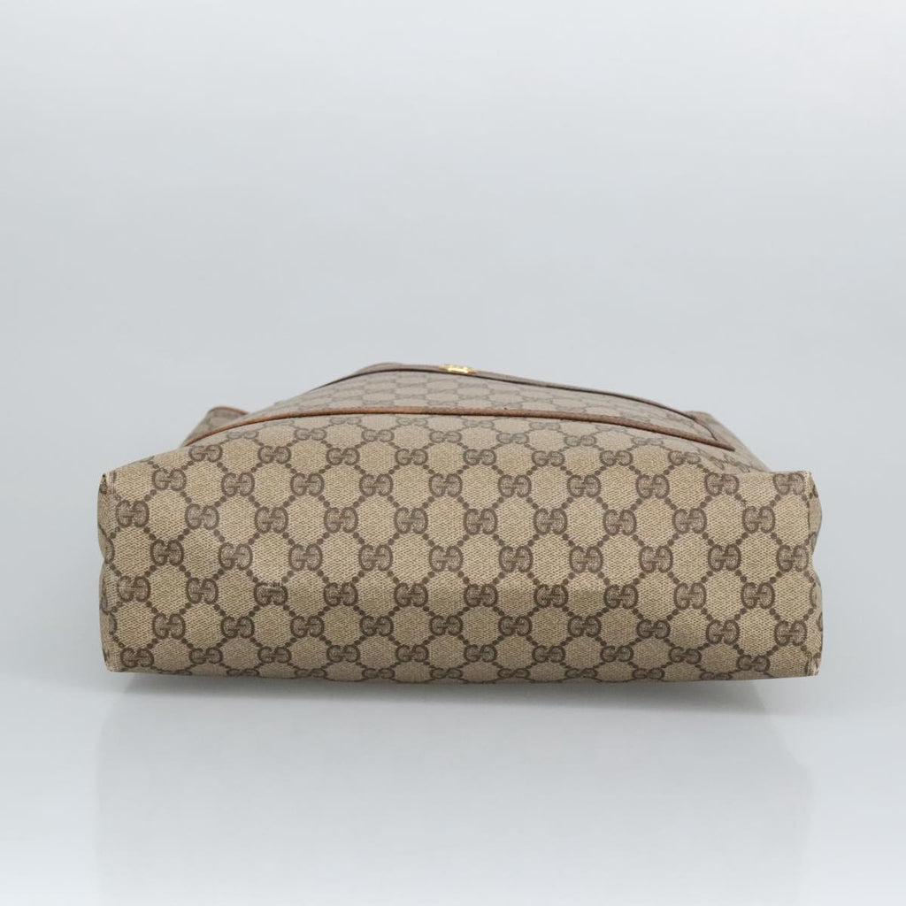 GUCCI GG Supreme Web Sherry Line Tote Bag PVC Leather Beige 89 02 003 97523