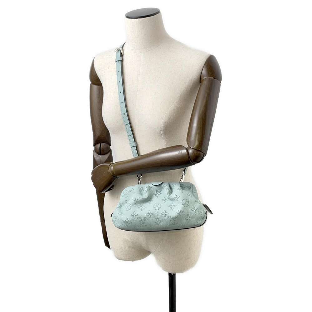 LOUIS VUITTON SCARA Mini Vert Lagoon M80094 Monogram Mahina