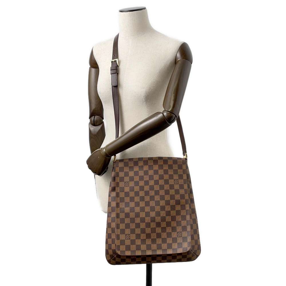 LOUIS VUITTON Muset Red N51302 Damier Ebene Canvas