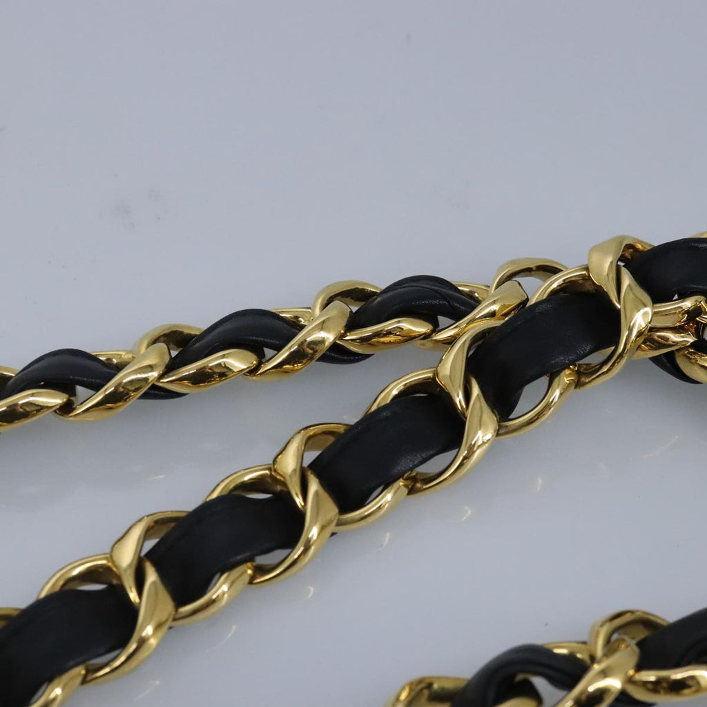 CHANEL COCO Mark Chain Tote Bag Leather Black Gold CC 97552A