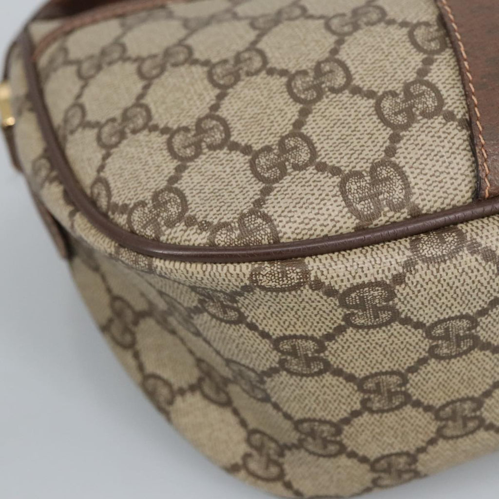 GUCCI GG Supreme Web Sherry Line Shoulder Bag PVC Beige 89 02 032 97594