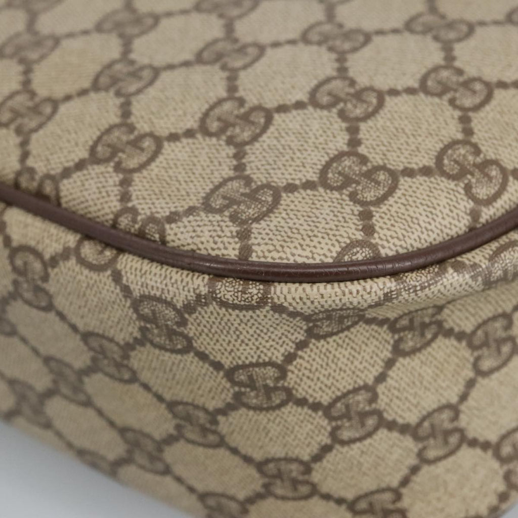 GUCCI GG Supreme Web Sherry Line Shoulder Bag PVC Beige 89 02 032 97594