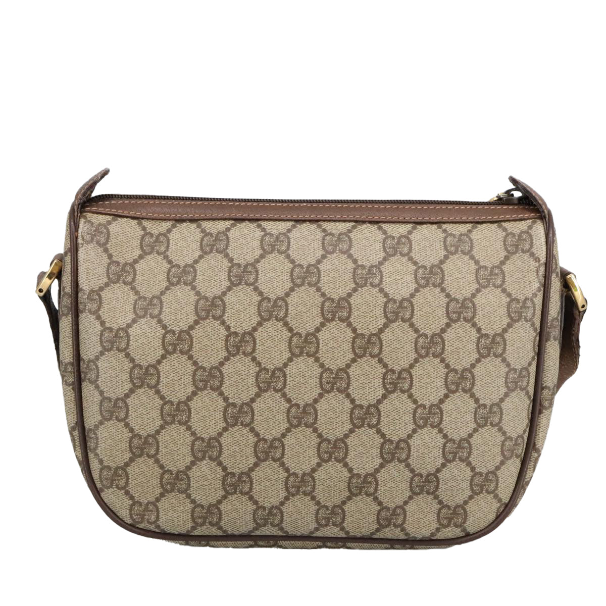 GUCCI GG Supreme Web Sherry Line Shoulder Bag PVC Beige 89 02 032 97594