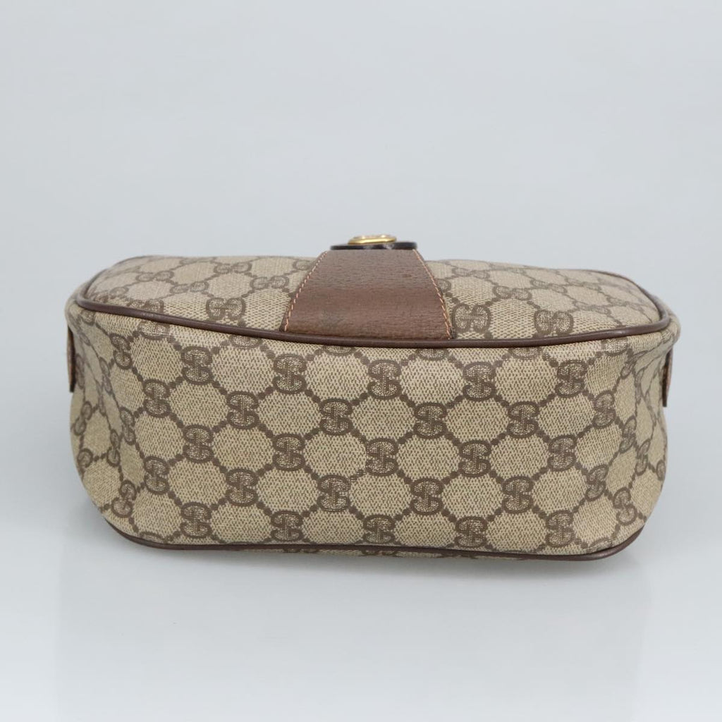 GUCCI GG Supreme Web Sherry Line Shoulder Bag PVC Beige 89 02 032 97594