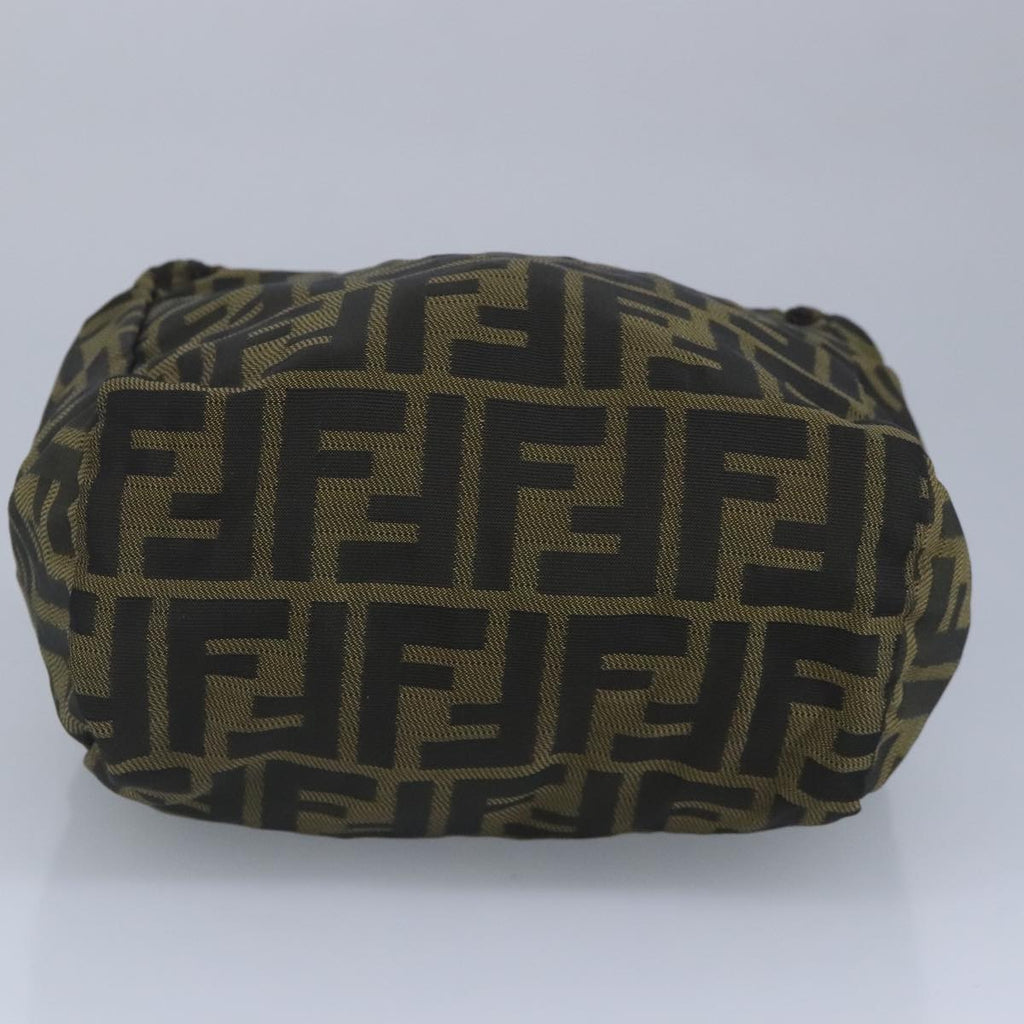 FENDI Zucca Canvas Hand Bag Brown Black 97622