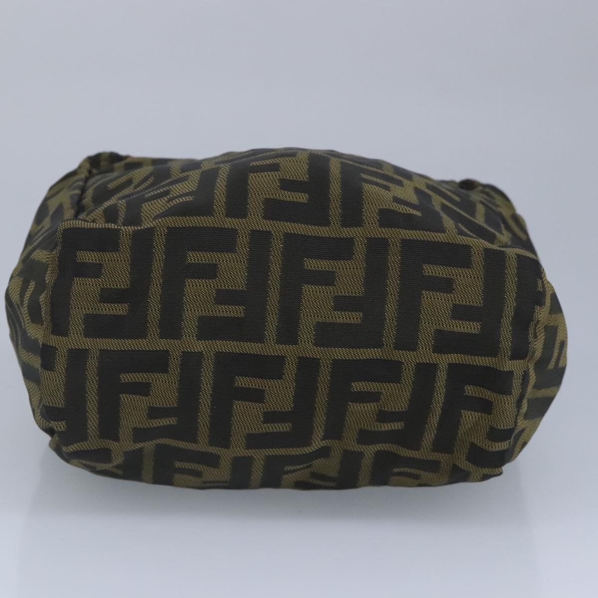 FENDI Zucca Canvas Hand Bag Brown Black 97622