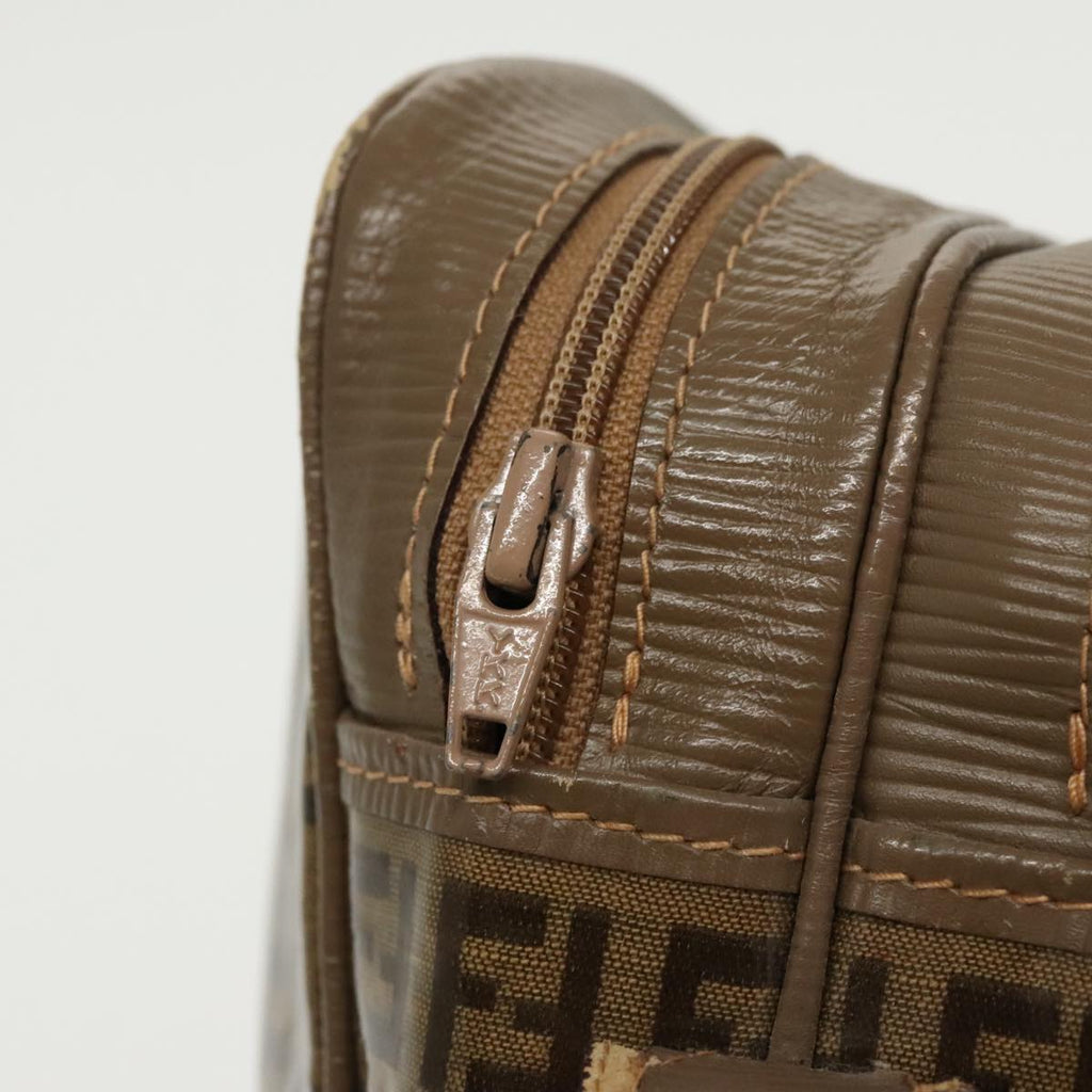 FENDI Zucchino Canvas Shoulder Bag Old Model Beige 97647