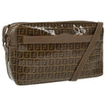 FENDI Zucchino Canvas Shoulder Bag Old Model Beige 97647