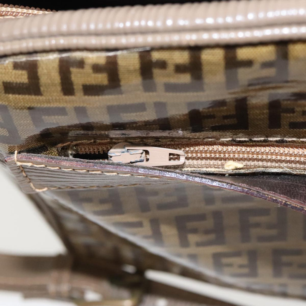 FENDI Zucchino Canvas Shoulder Bag Old Model Beige 97647