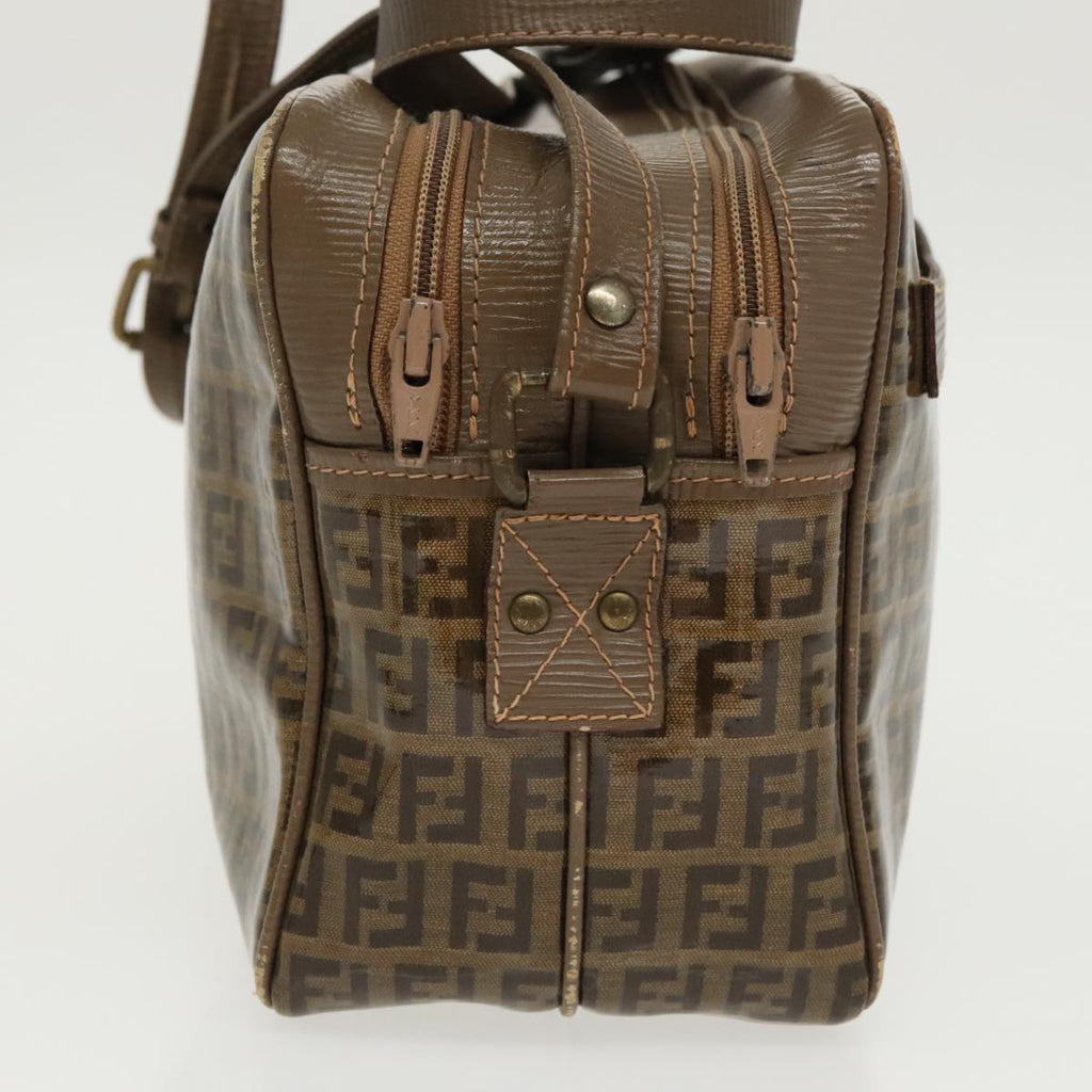 FENDI Zucchino Canvas Shoulder Bag Old Model Beige 97647