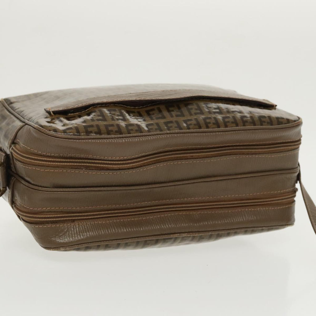 FENDI Zucchino Canvas Shoulder Bag Old Model Beige 97647