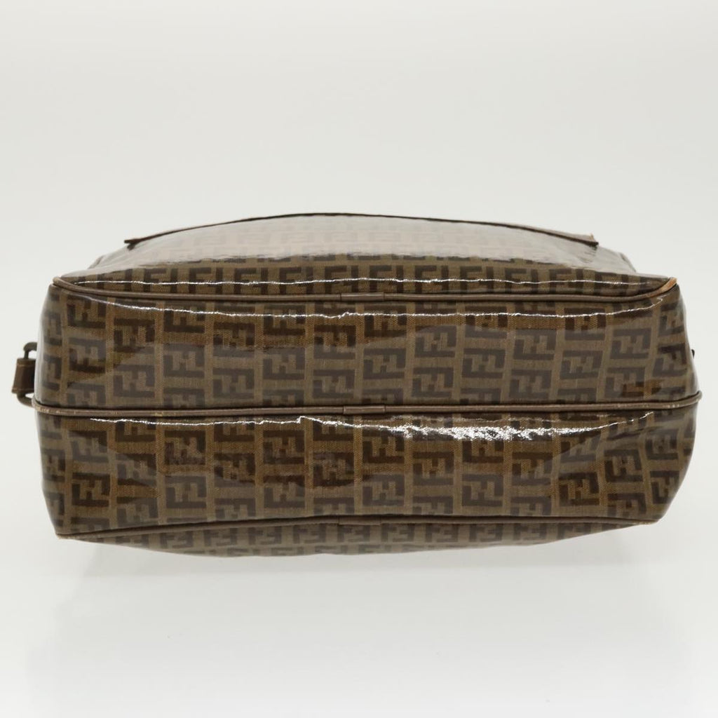 FENDI Zucchino Canvas Shoulder Bag Old Model Beige 97647