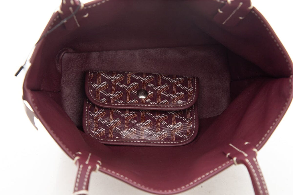 Goyard Maroon Reversible Anjou Mini Tote NWT