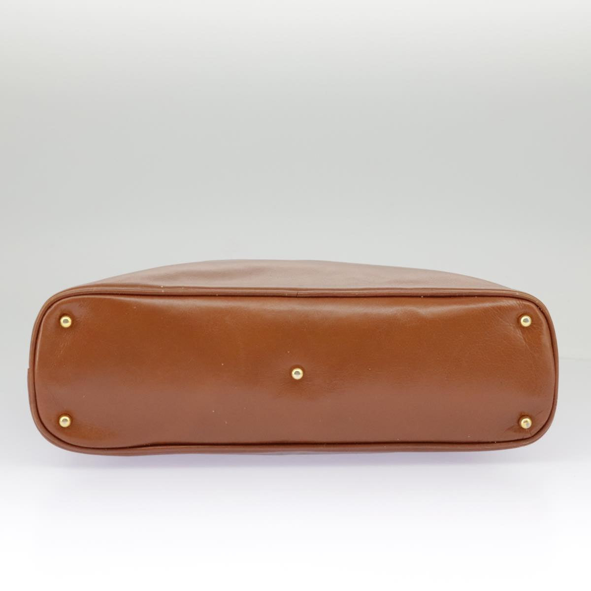 GUCCI Bamboo Hand Bag Leather 2way Brown Gold 97683