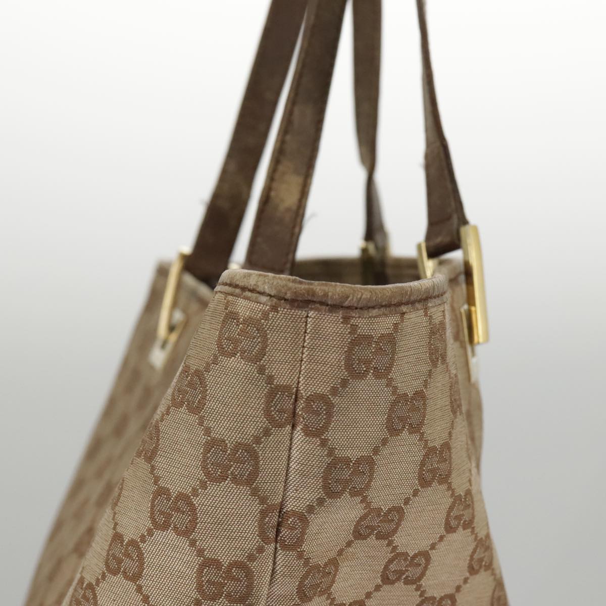 GUCCI GG Canvas Tote Bag Beige Gold 002 1098 3444 97723