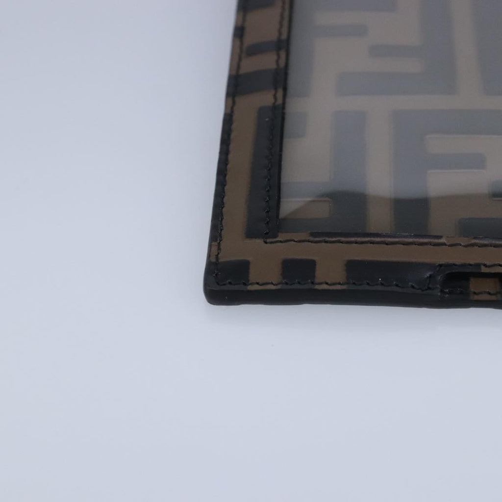 FENDI Zucca Canvas Smartphone Holder Brown Black Silver 7AR737 A5TL 97888